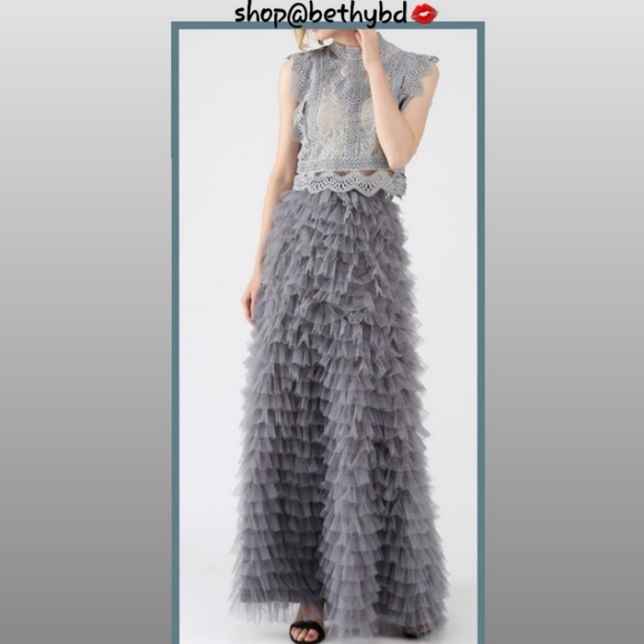 Belle of the Ball Couture Boutique Dresses & Skirts - Queen of the Night Maxi Skirt layers of Lace on Lace